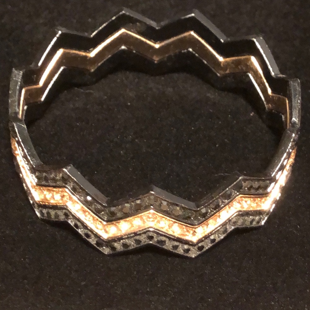 NWT Black and Gold 3-pc Bangle set - Picture 6 of 12